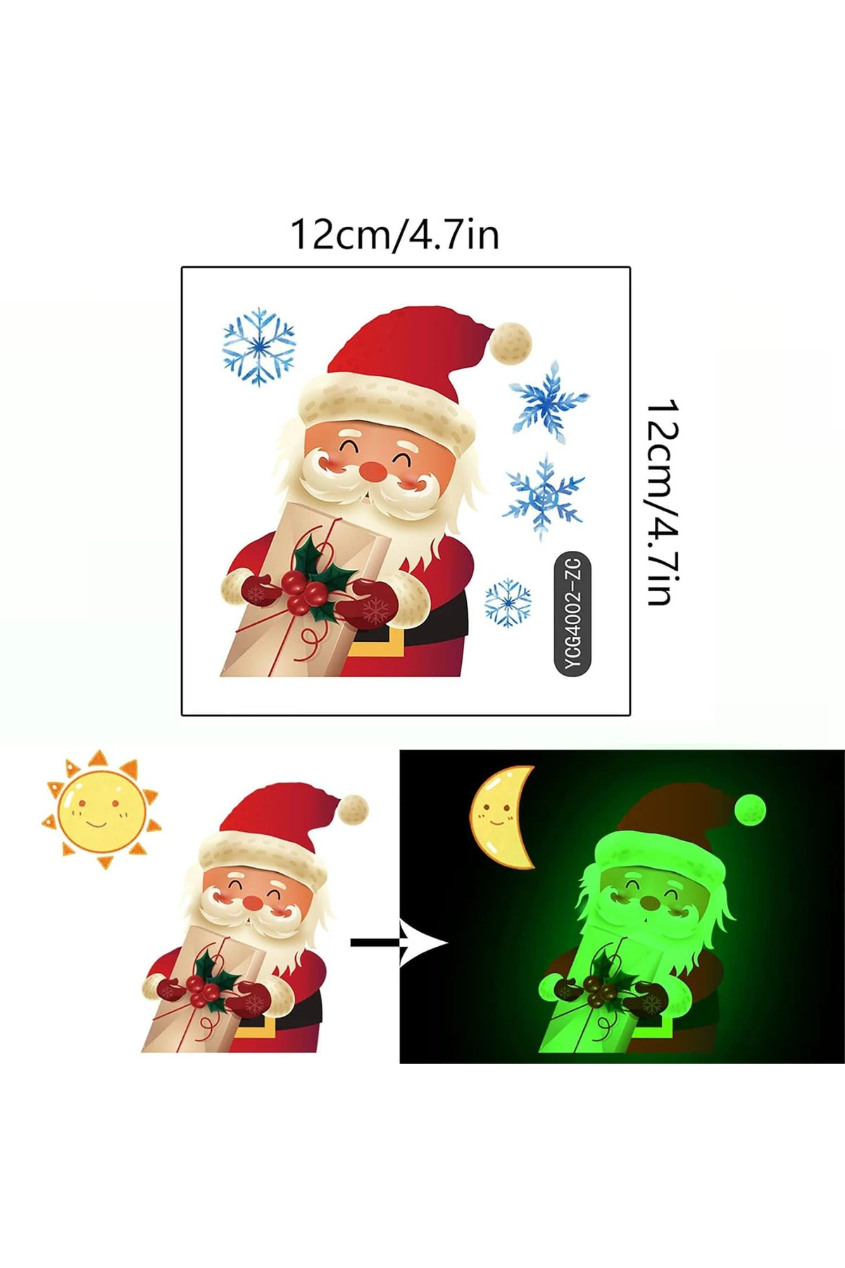 Noel Baba Fosforlu Priz Sticker