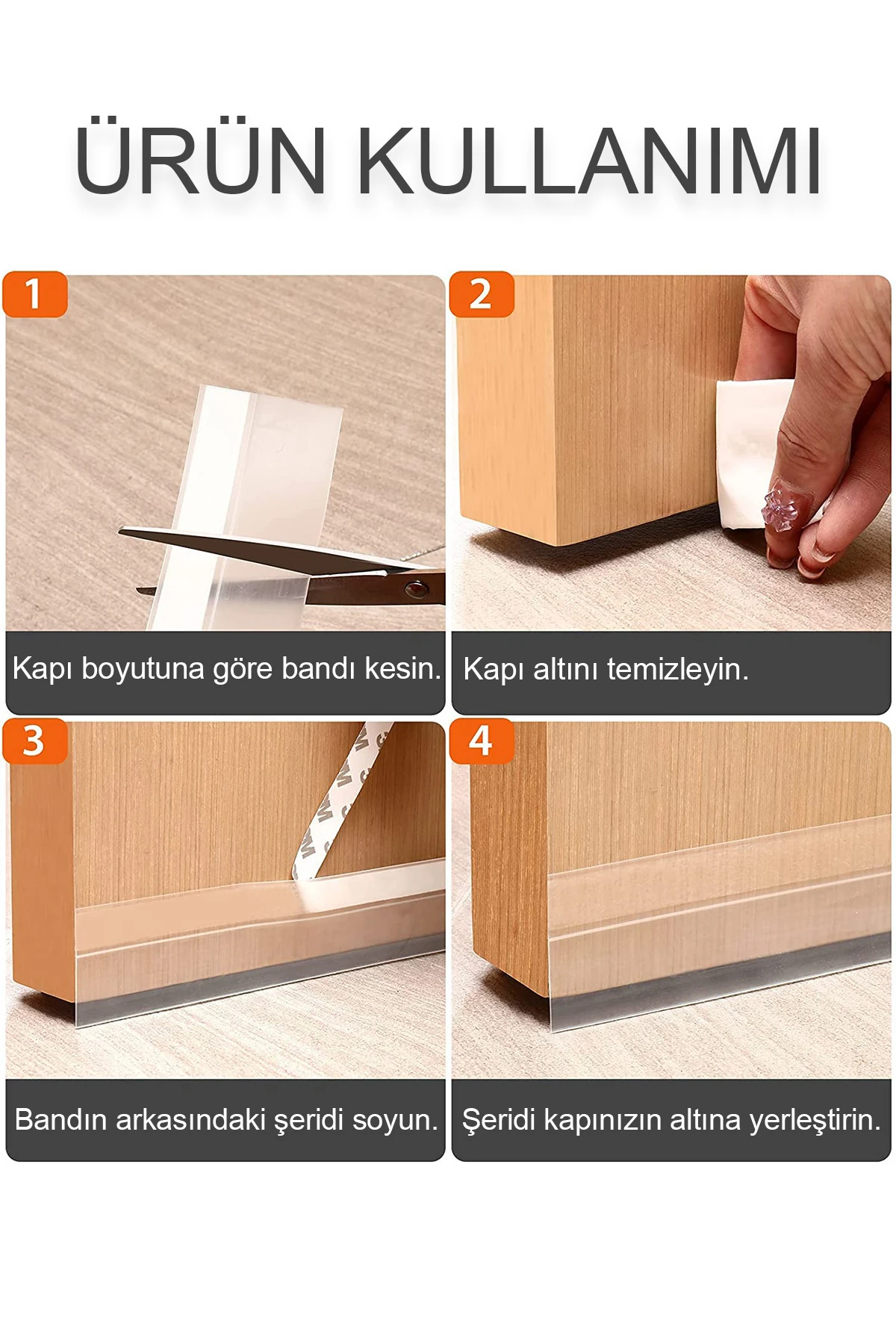 Kapı Pencere İzolasyon Bandı Rüzgar Toz Önleyici Yalıtım Bant Ses Isı Gürültü Geçirmez Silikon Şerit