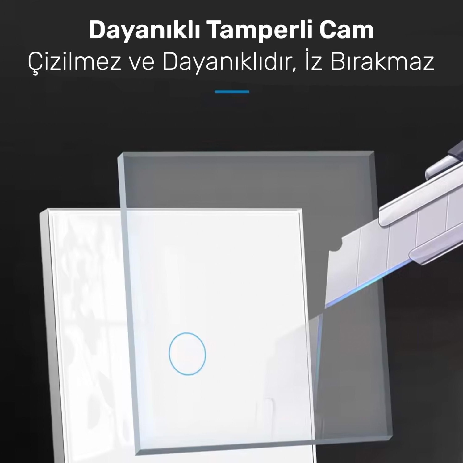 FGT cm009 Dokunmatik Wifi Tuya Destekli Akıllı Elektrik Anahtarı-Beyaz