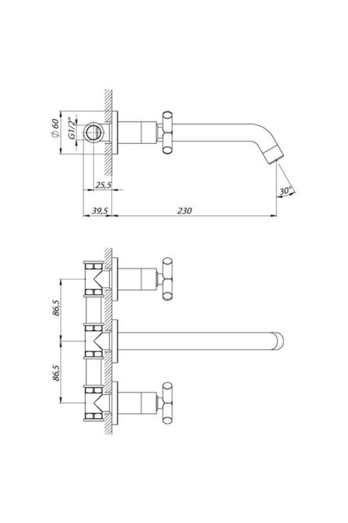 Nino Duvardan Ankastre Lavabo Bataryası