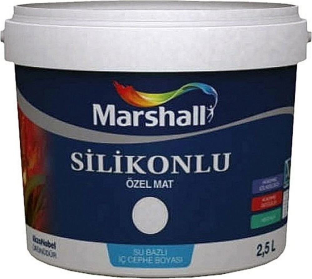 SİLİKONLU MAT SİLİNEBİLİR İÇ CEPHE BOYASI 2,5 LT 3,5 KG