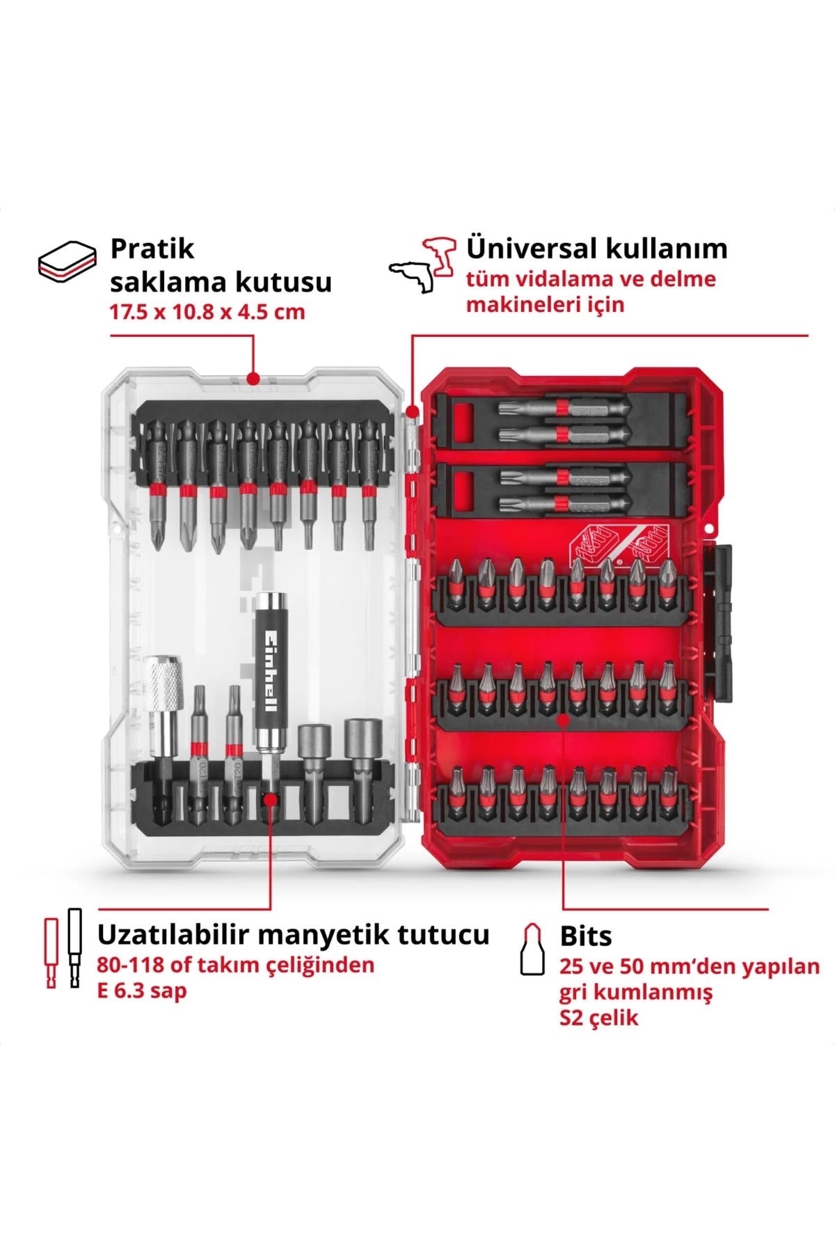 vidalama uç seti 42 parça M-CASE kutu - 49118953