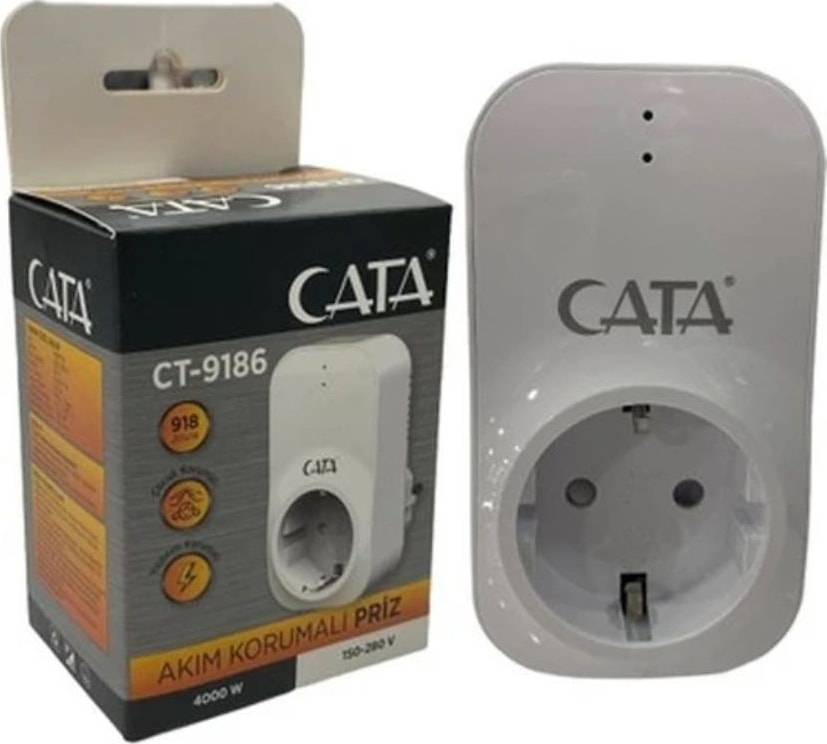 CT-9186 Akım ve Çocuk Korumalı Tekli Kablosuz Priz