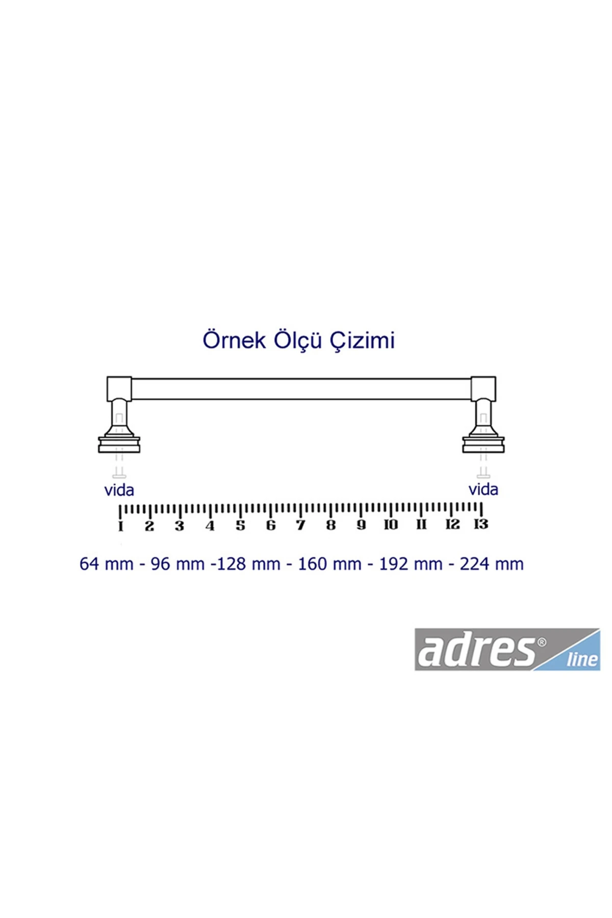 Zeytin Dalı Kulp 4'lü 128mm Altın
