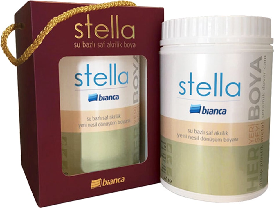 BİANCA  Stella- Su Bazlı Saf Akrilik Boya - Soft Mavi 500ML