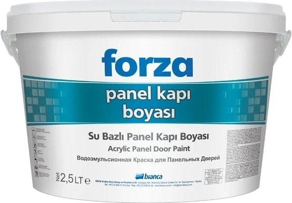 BİANCA  Forza Su Bazlı Panel Kapı Boyası 2.5 Lt Beyaz