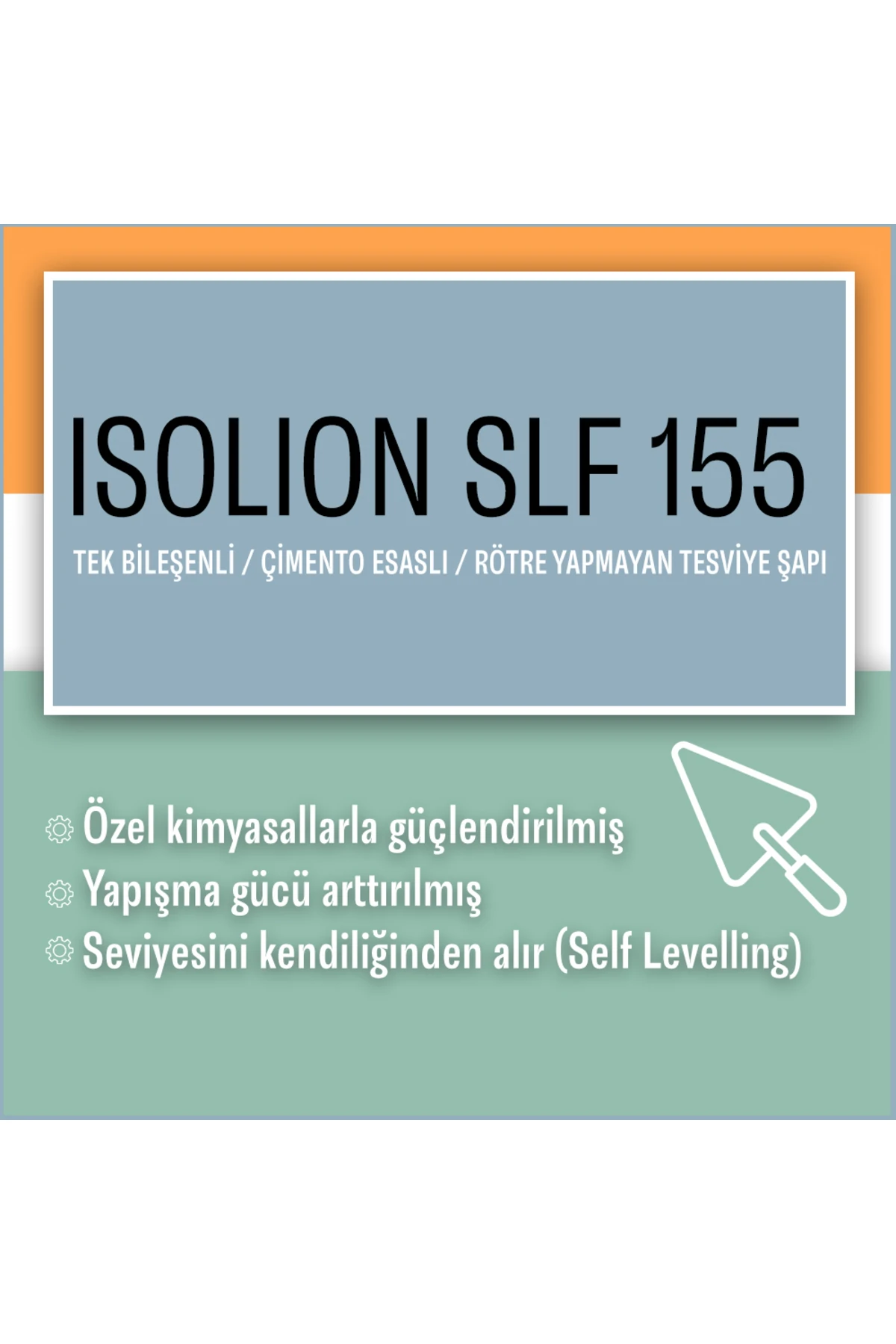 SLF 155 Tek Bileşenli Kendiliğinden Yayılan (SELF LEVELLING) Tesviye Şapı-3 Kg