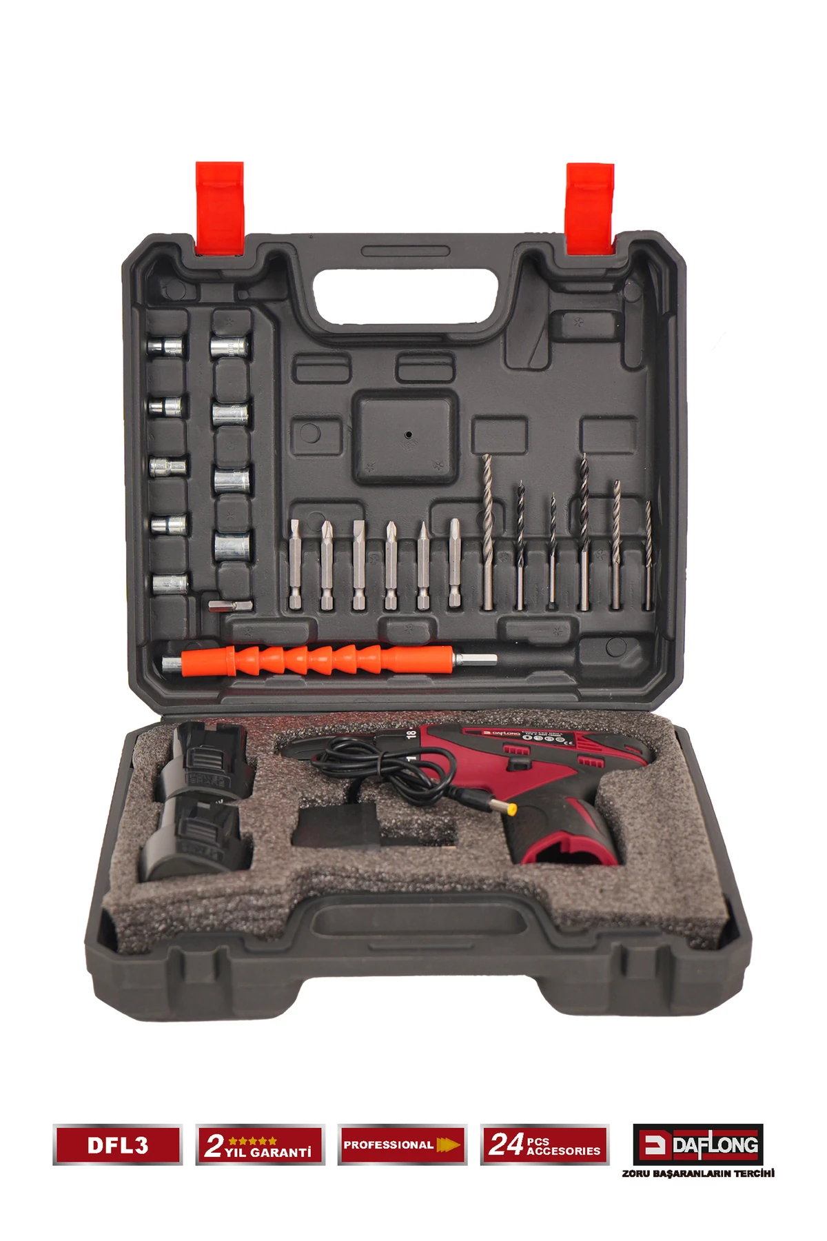 12V 2.0 AH ÇİFT AKÜLÜ ARMUT BATARYA MATKAP DFL3