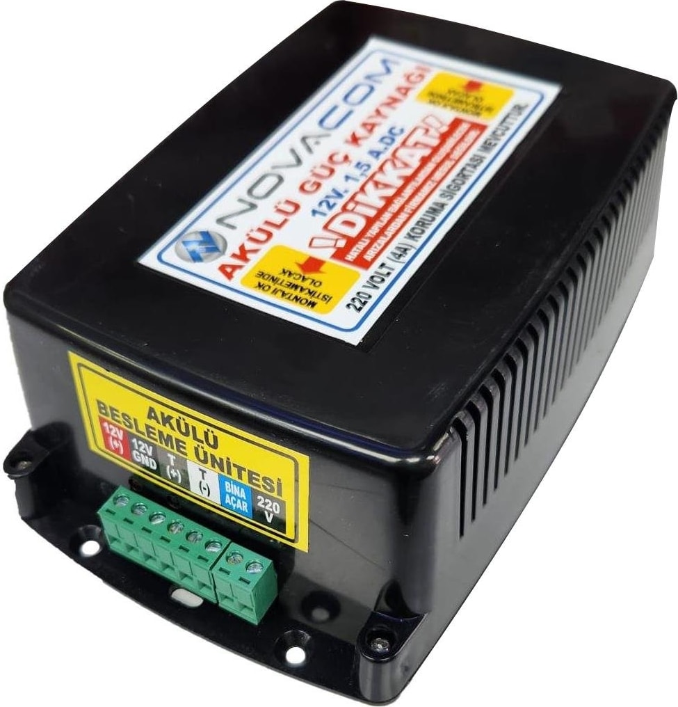 Nvc-Akd Akıllı Kilit Akülü 12 Volt 1.5 Amper Güç Kaynağı