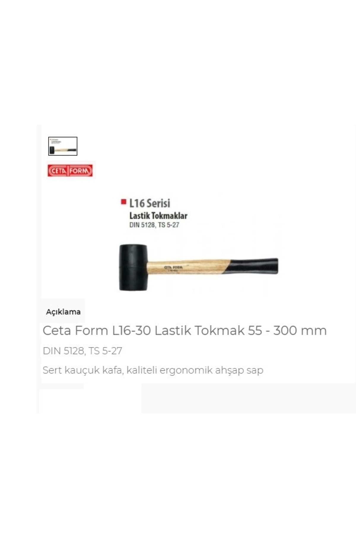 L16-30 Lastik Tokmak 55 - 300 Mm