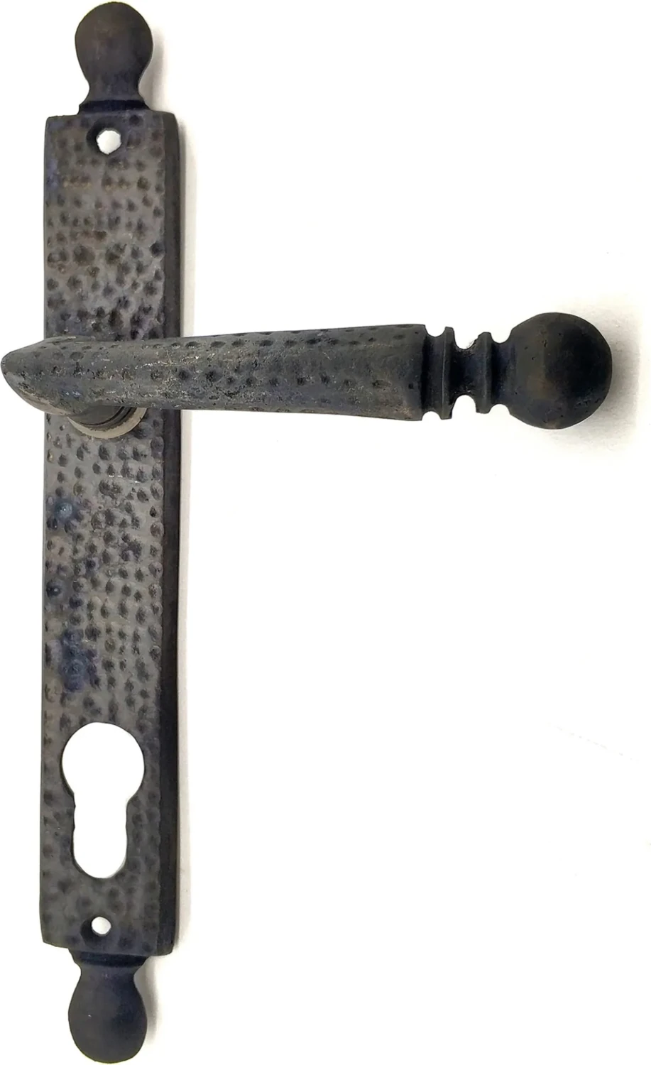 Antika Tarz Dekoratif Pirinç Misket Oda Kapı Kolu - 245X34 Mm, Oksit