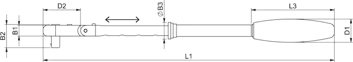 Mafsallı Teleskobik Cırcır ½"294-432MM
