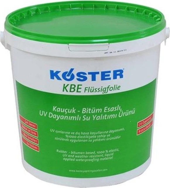 Kbe Flüssigfolie Bitüm Kauçuk Uv Dayanımlı Likit Membran Su Yalıtımı 20 kg