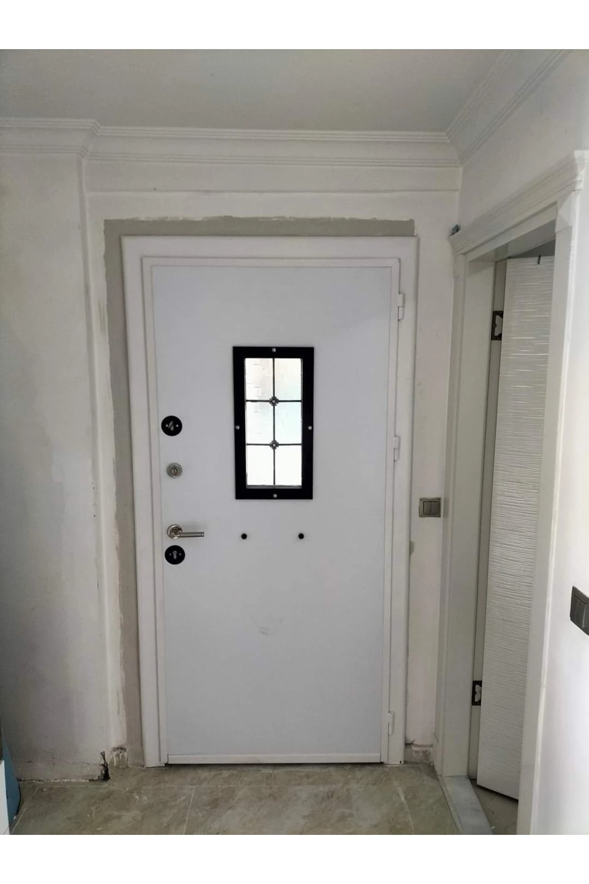 Camlı Lüx Çelik Kapı Sol