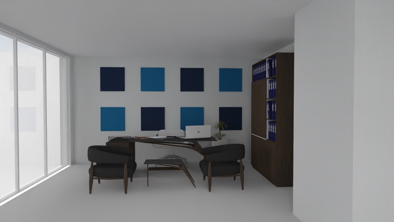 Akustik Kumaş Kaplı Panel Kiti 20 mm 60 x 60 cm 8 Adet