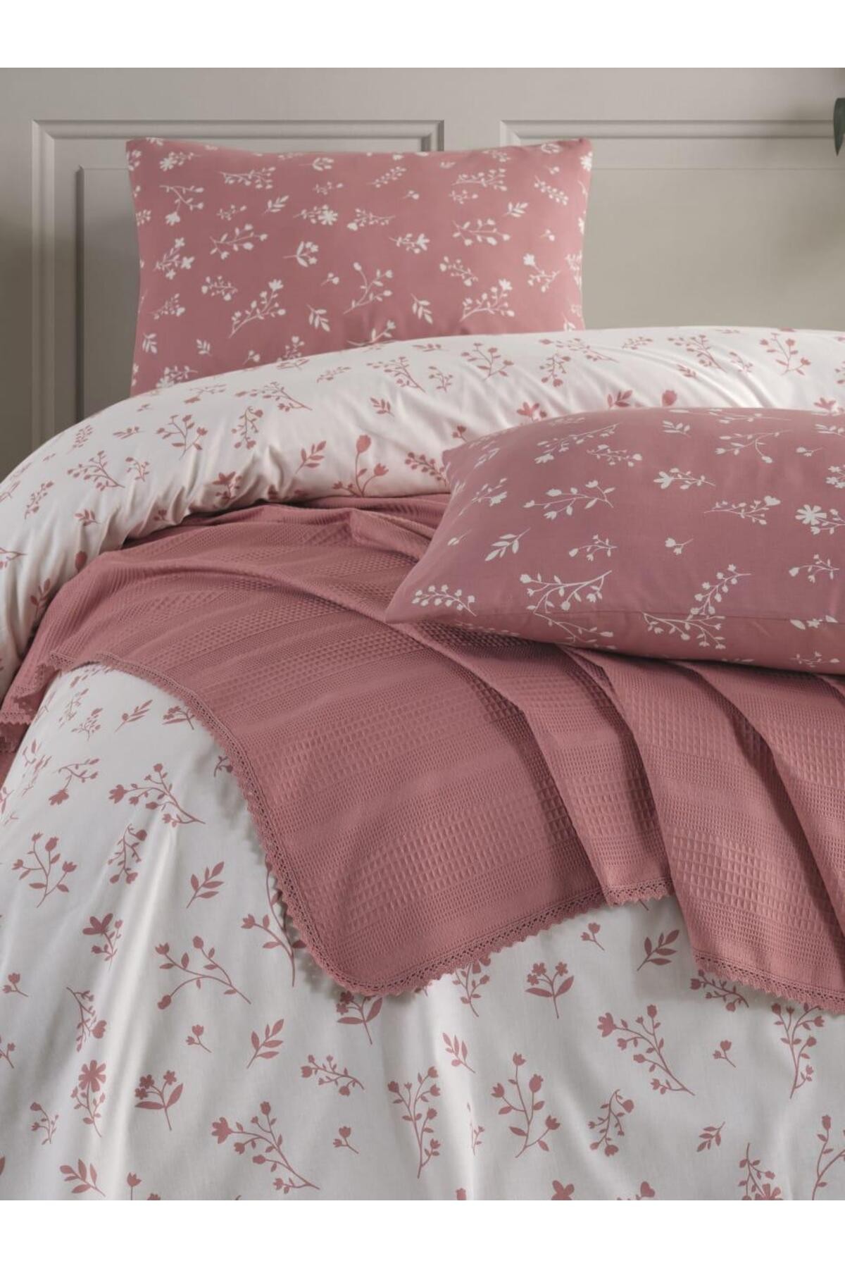 Blush Tek Kişilik Pike Takımı