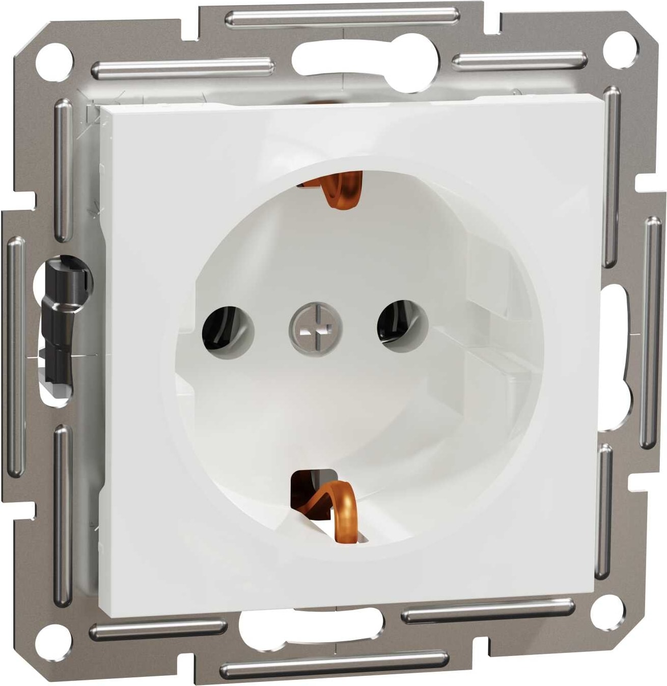 EPH2900121 -  Asfora Topraklı Priz – Beyaz - Çerçeveli