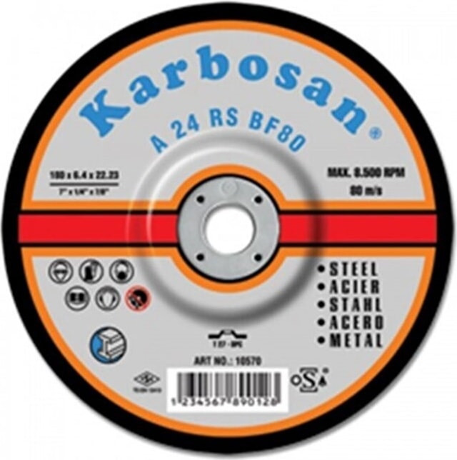 KARBOSAN Nk Metal Çapak Alma Taşlama 180 x 6.4 x 22.23MM