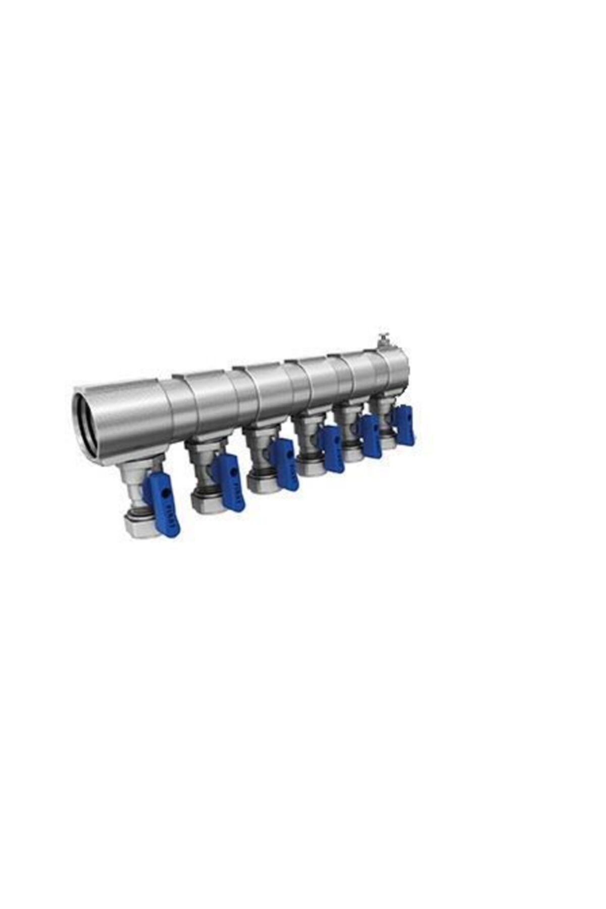 1" Kollektör Mini Küresel Vanalı Altı Çıkışlı Mavi