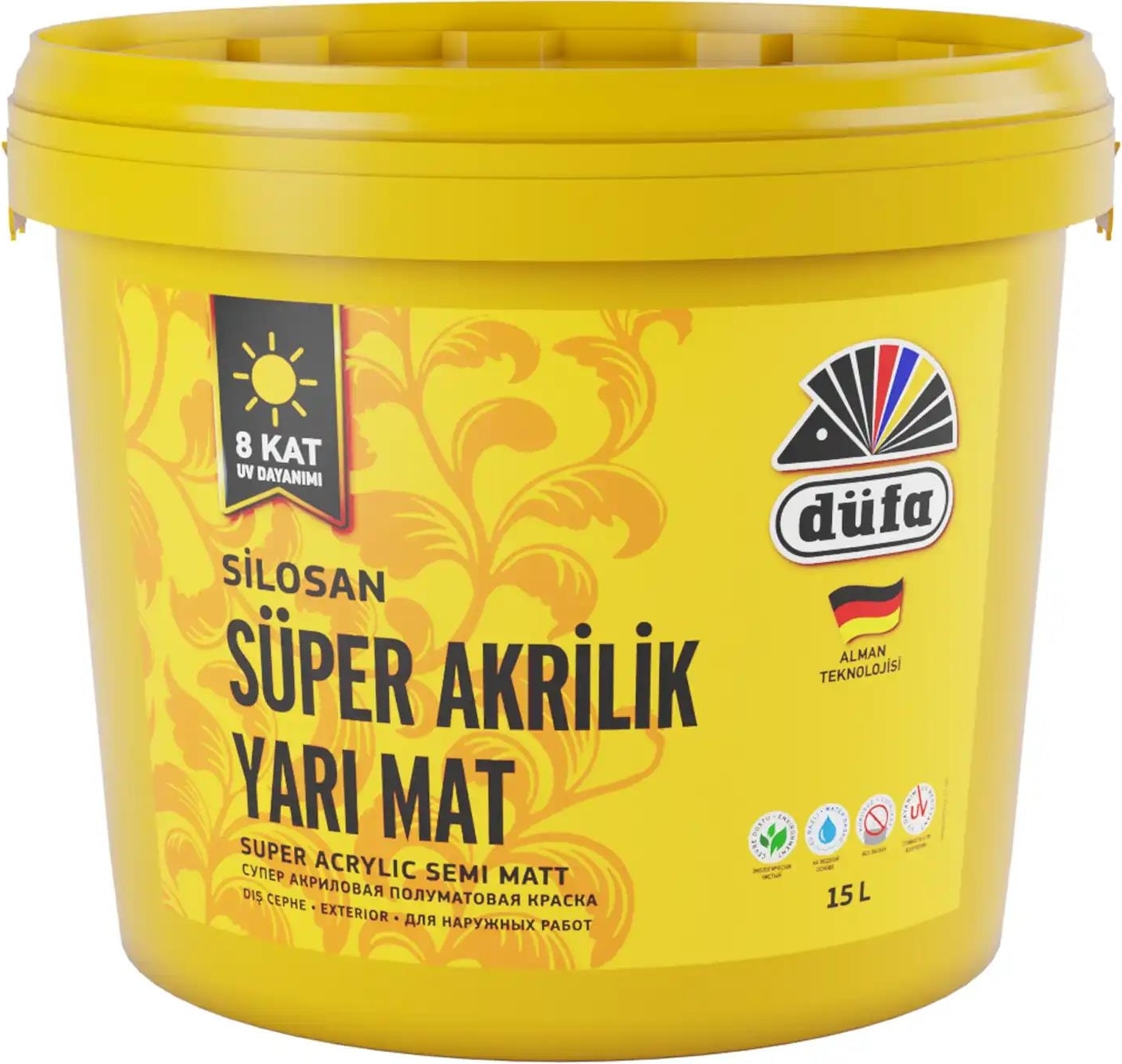 Silosan Dış Cephe Süper Akrilik Yarı Mat Beyaz 15 L