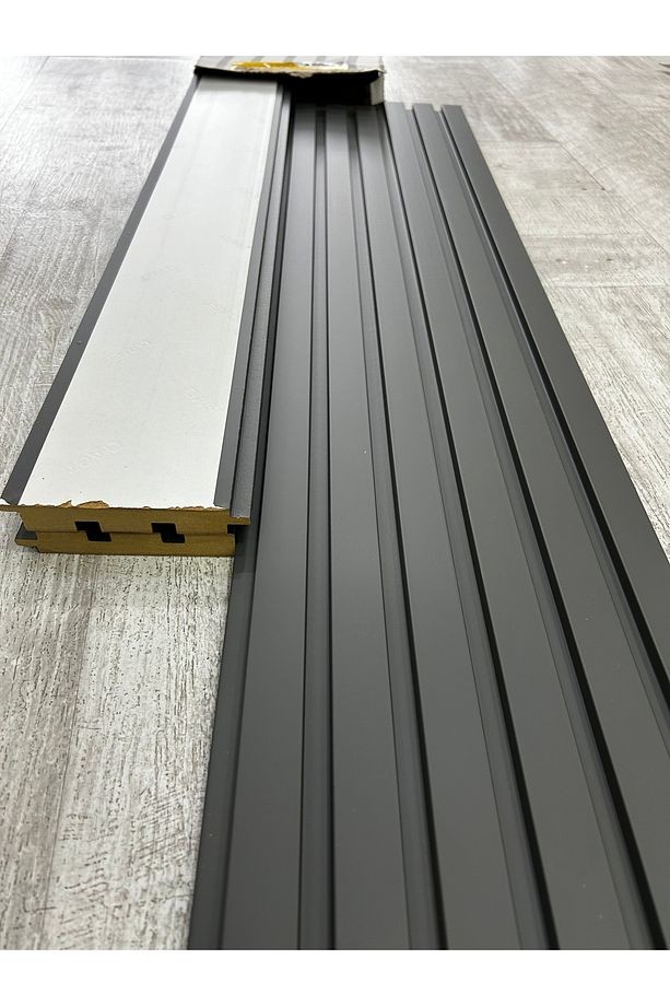 Dupa Duvar Panelleri Dekoratif Pvc Kaplama 4 Adet Lb- Soft Touch Fırtına Gri Lb3771