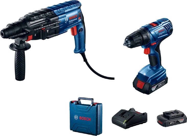 BOSCH Gbh 240 + Gsr 180-LI 2 x 2 Ah 18V