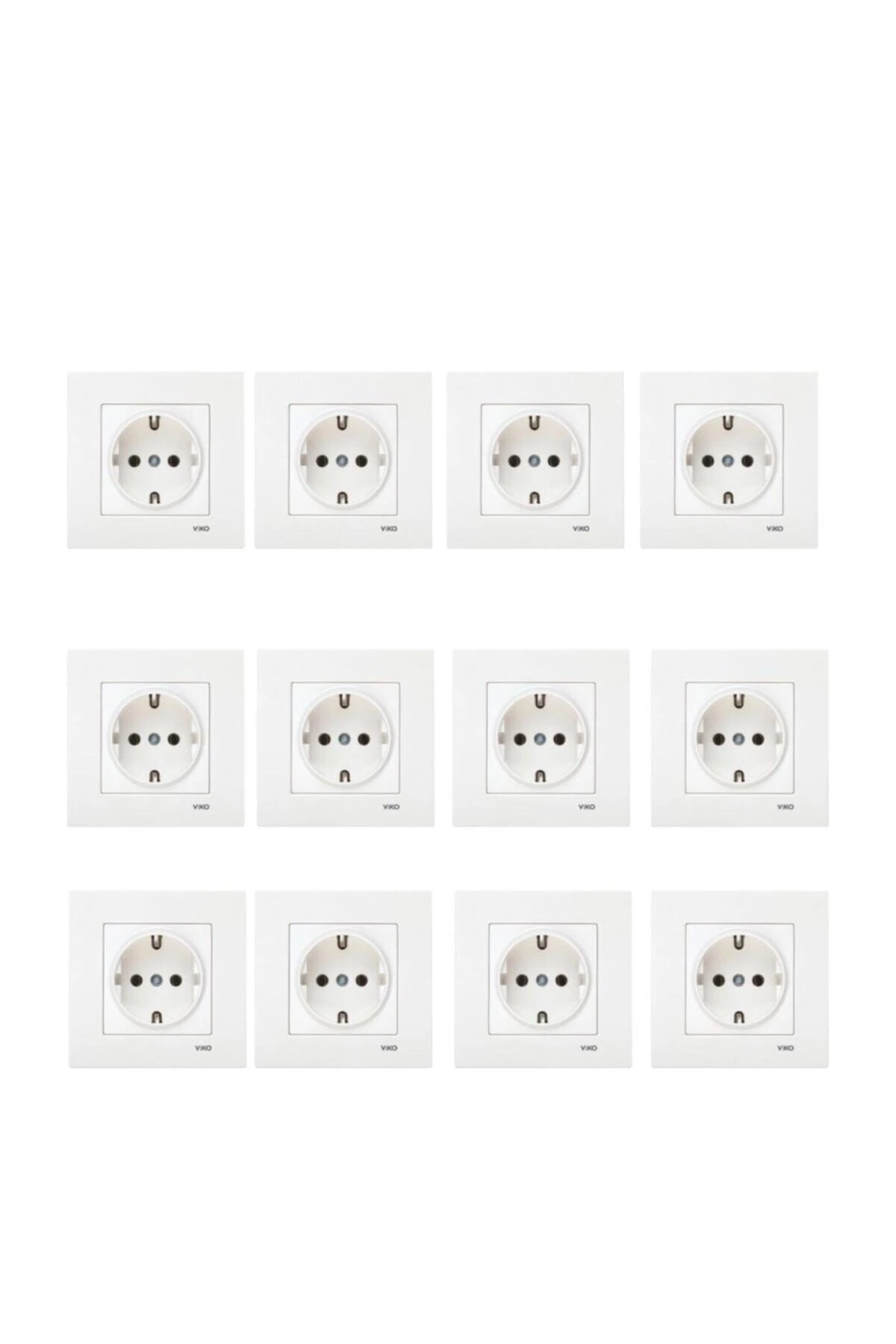 Karre 12'li Topraklı Priz (ÇERÇEVE HARİÇ)