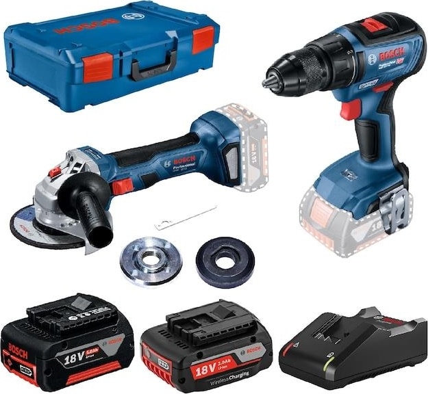 BOSCH Gsr 18V-50 + Gws 180-LI Akülü Taşlama ve Vidalama Set 2AH + 5AH Akü