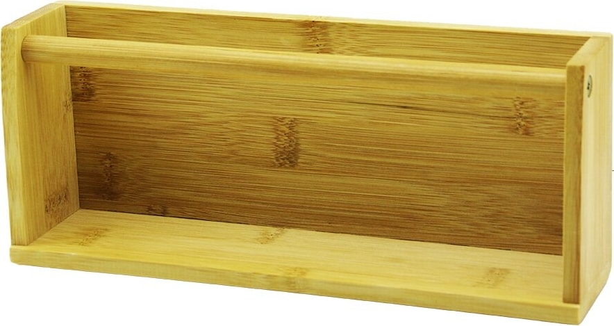 Ahşap Bambu Duvar Rafı Mıknatıslı Montaj 10.2 x 25CM - Y: 5--6cm (5224)