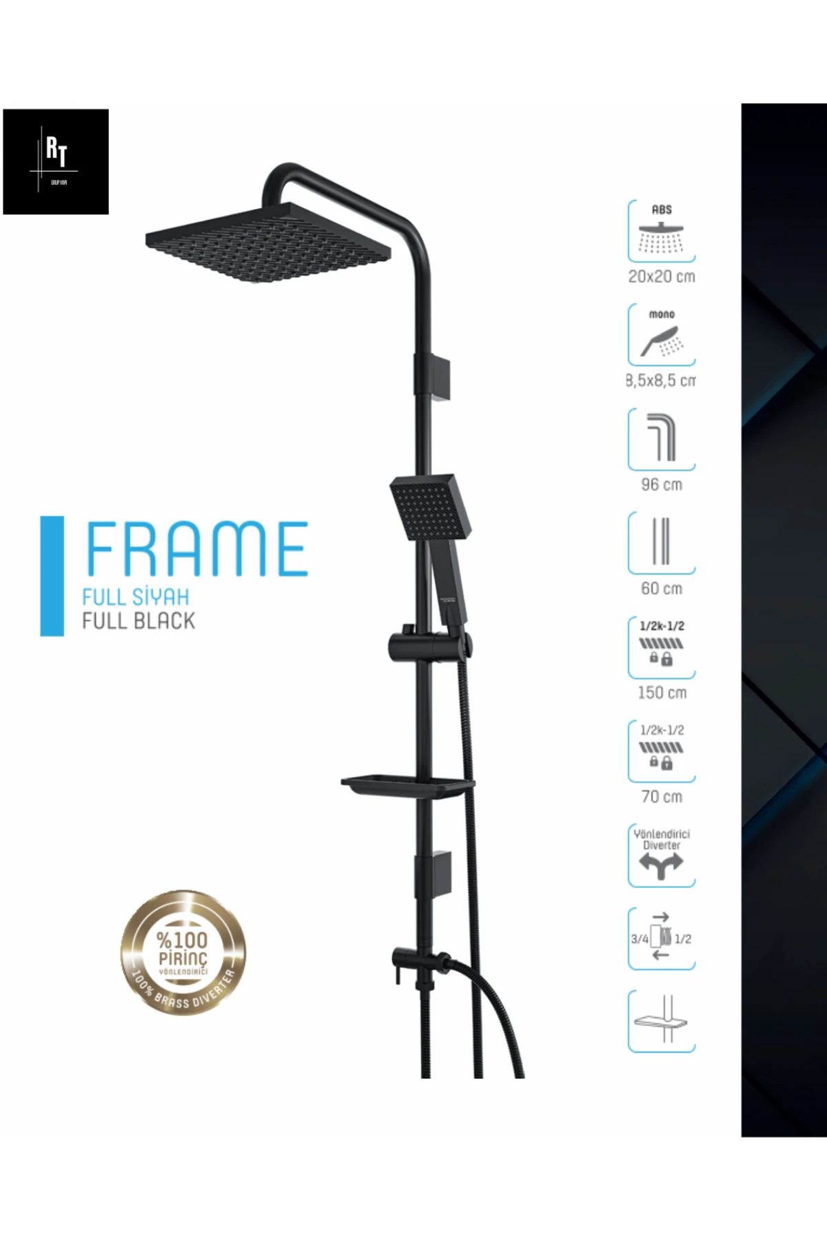 FRAME FULL SİYAH ROBOT DUŞ SETİ (TEPE DUŞ)