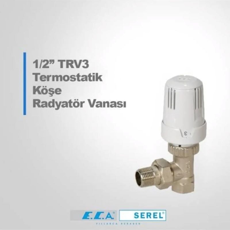 Eca Termostatik Vana Köşe Radyatör