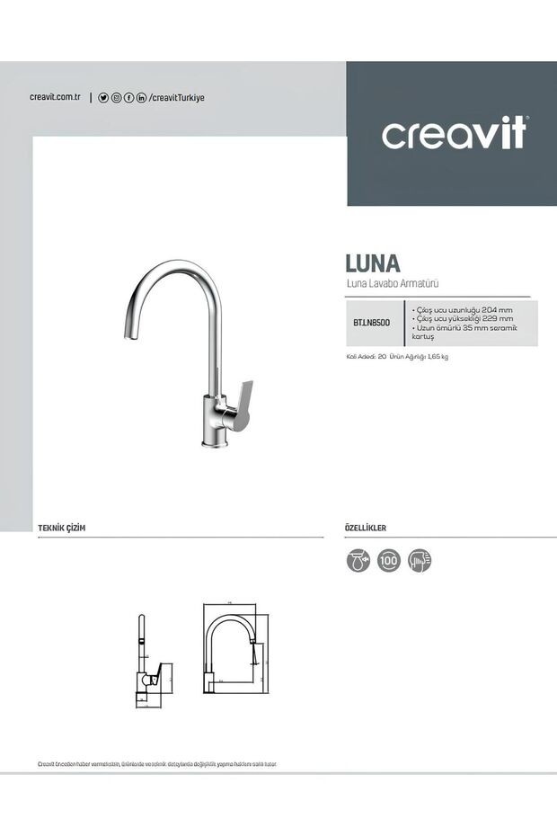 Luna Batarya Seti 3'Lü Banyo-lavabo-Evye