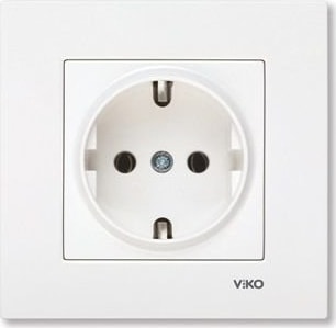 Karre Topraklı Priz Beyaz 3'lü