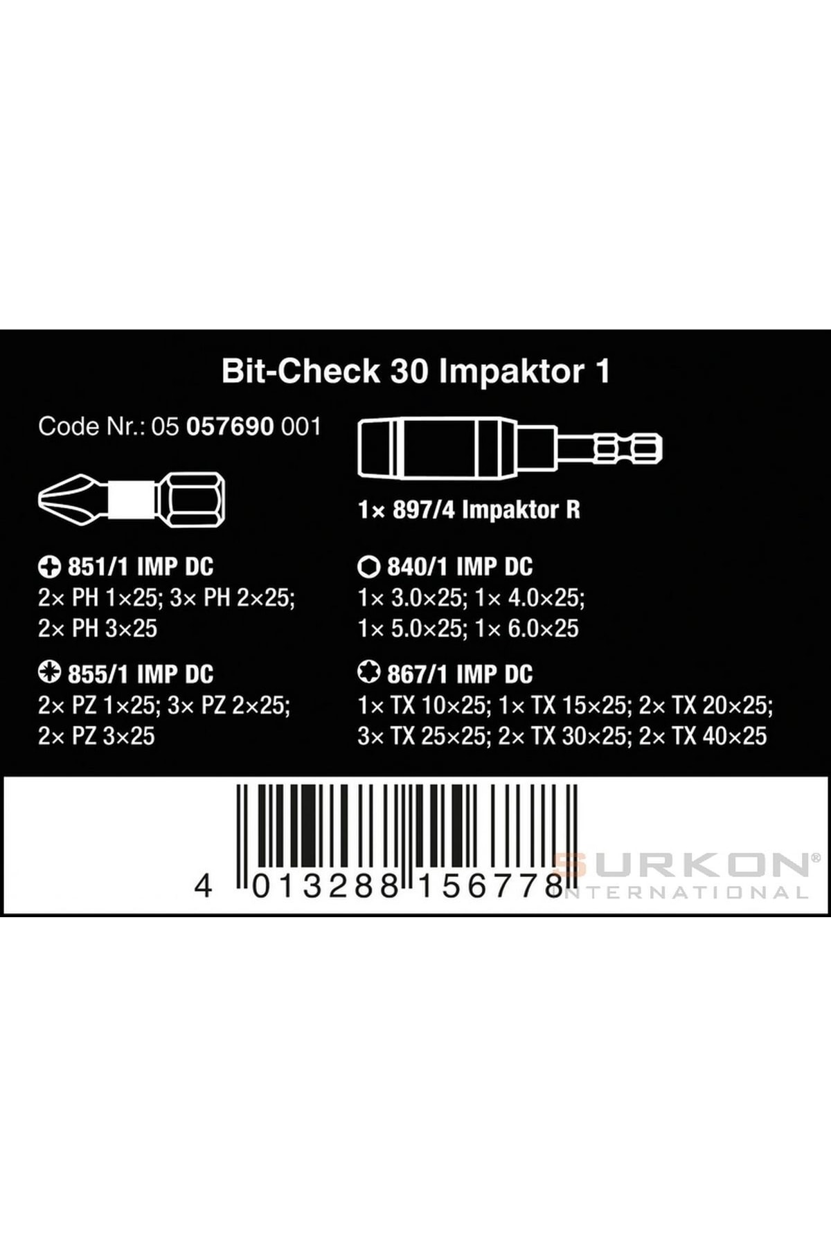 05057430001 Bits Set 30 Parça Bitorsion 1
