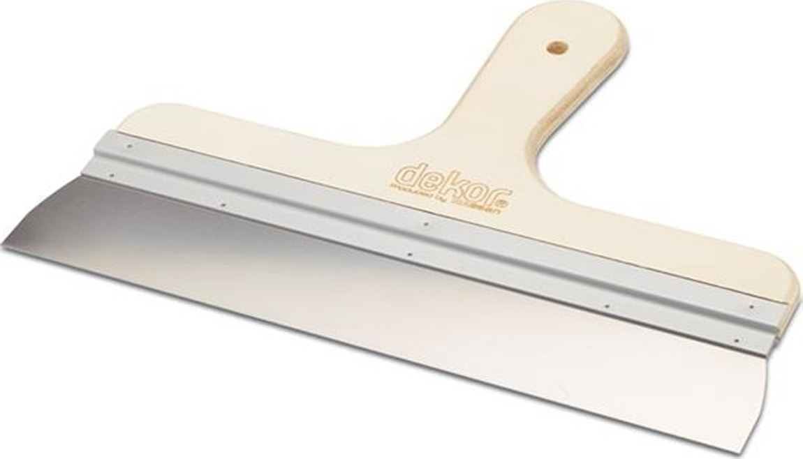 DEKOR Eğri Ahşap Saplı Spatula 25CM