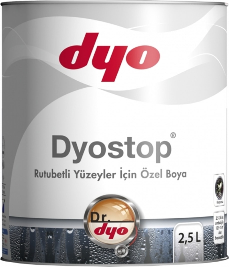 stop Rutubetli Yüzeyler İçin Özel Boya 2,5Lt. Beyaz
