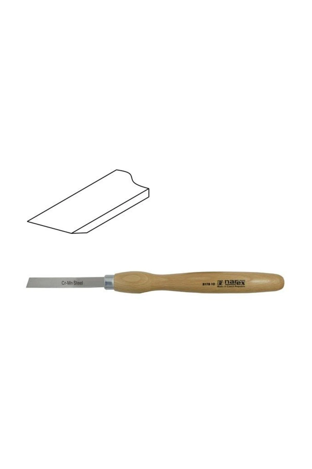 817810 Eğri Sol Ağız Ahşap Torna Bıçağı 14x100 mm