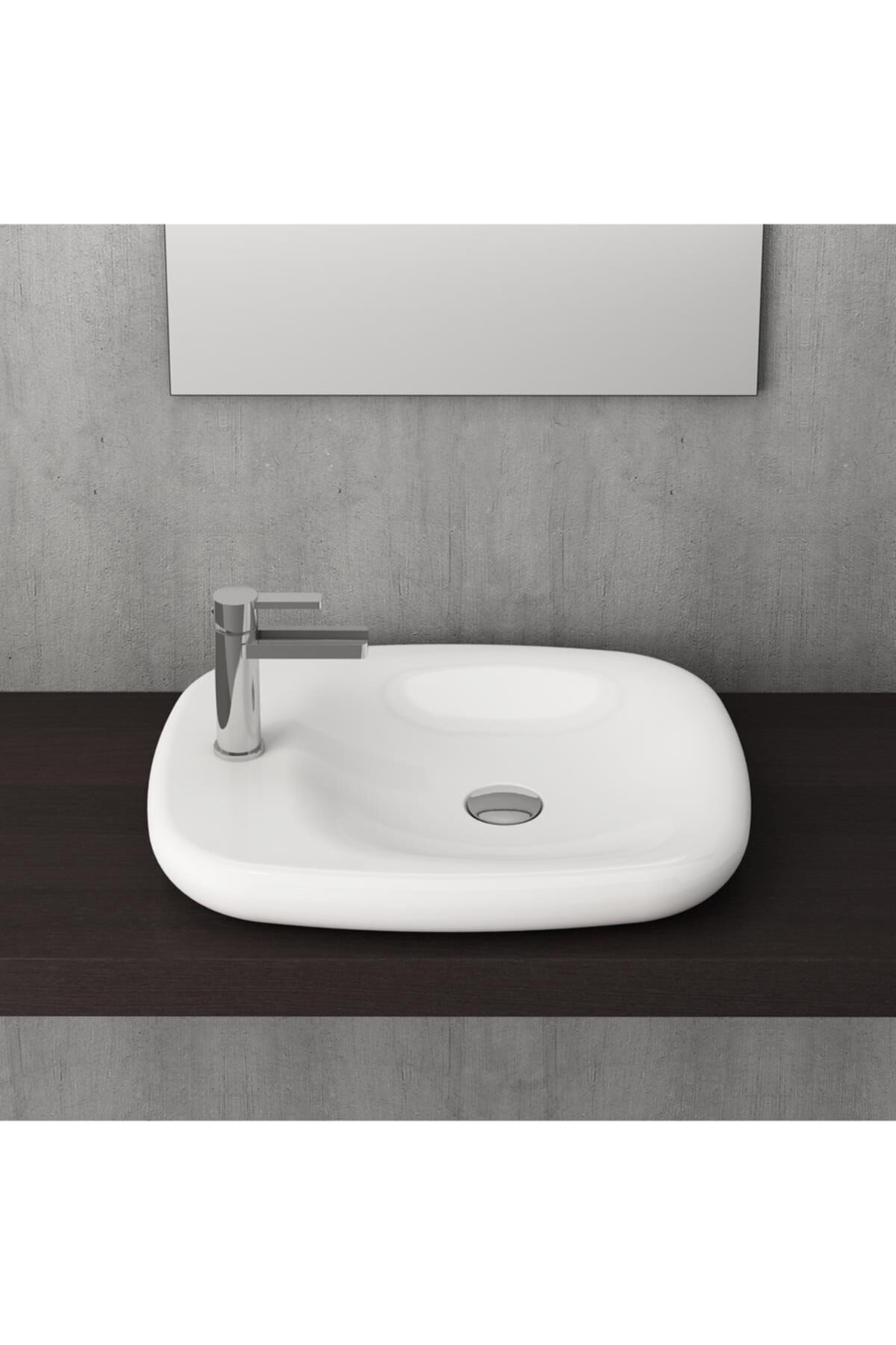 Fenice Çanak Lavabo 55x40 Cm Parlak Beyaz 1164-001-0126