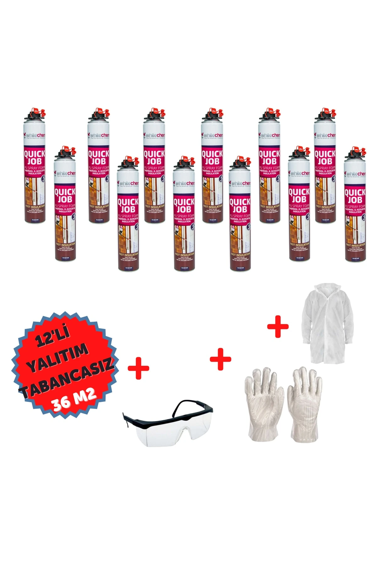 Yalıtüp Poliüretan Isı Ve Ses Yalıtım Köpük 12 Adetx930gr Tabancasız