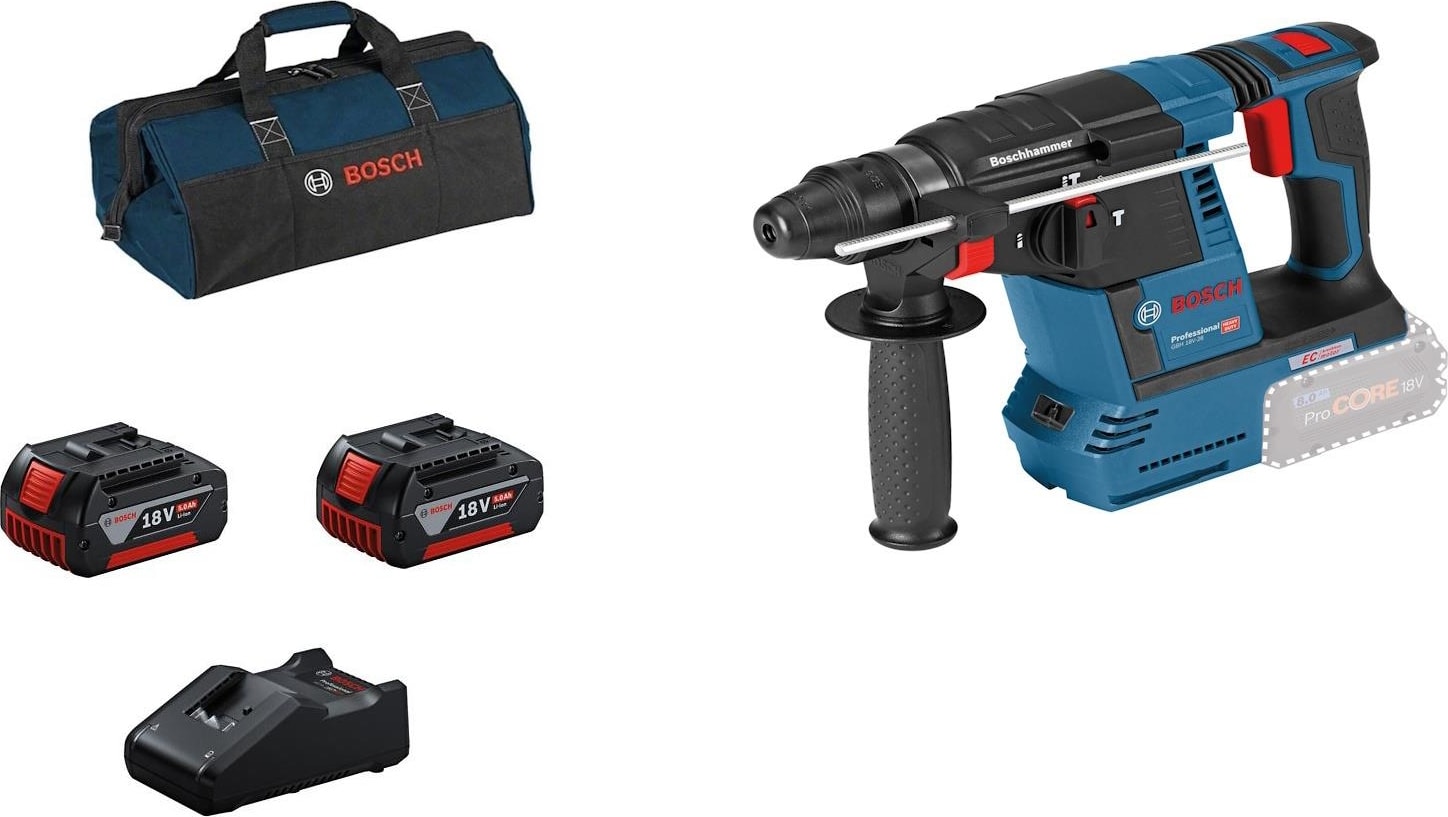 BOSCH Gbh 18V-26 2X5.0AH Çift Akülü Kırıcı Delici