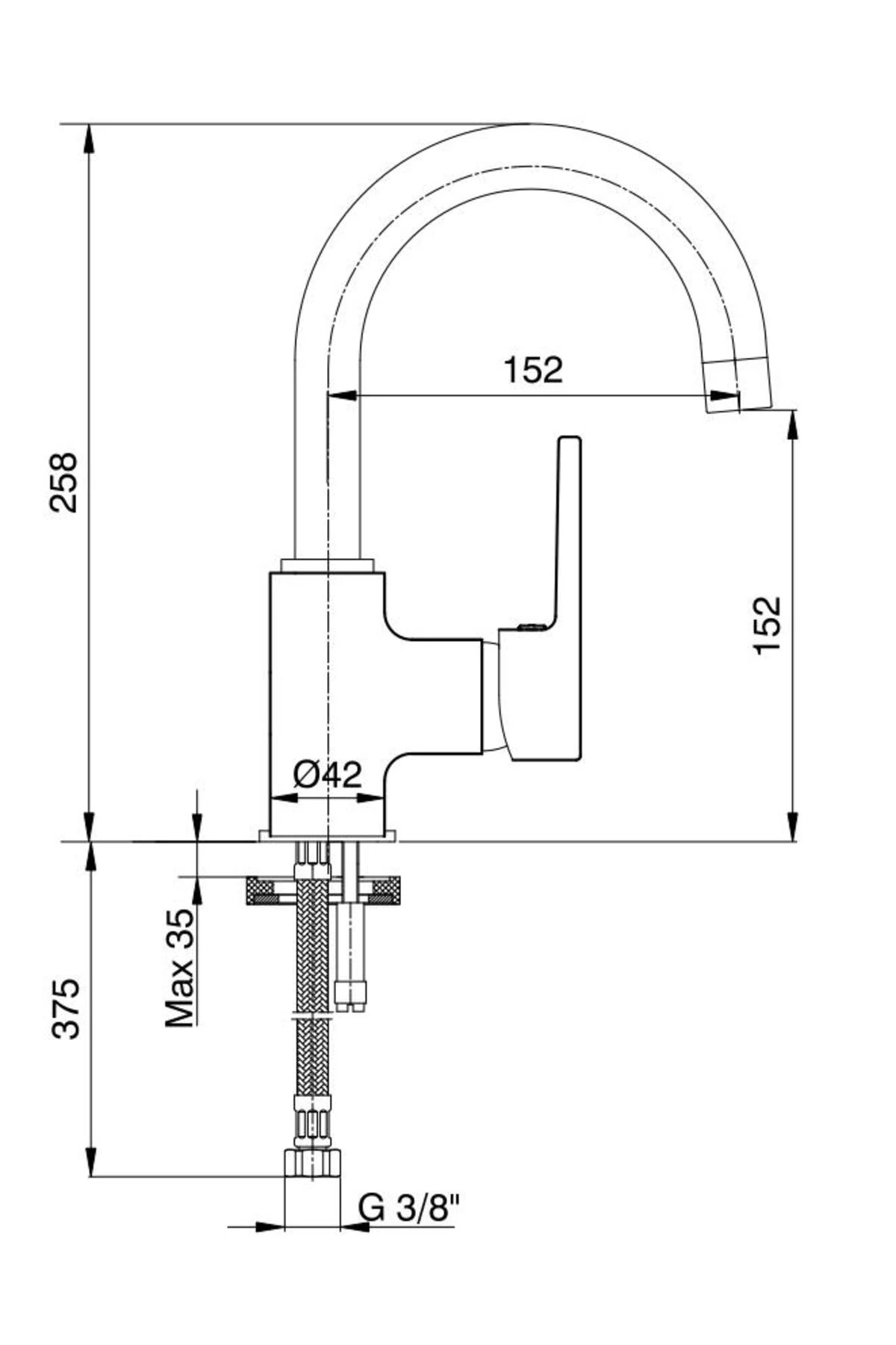 Delta Kuğu Borulu Lavabo Bataryası 102108765