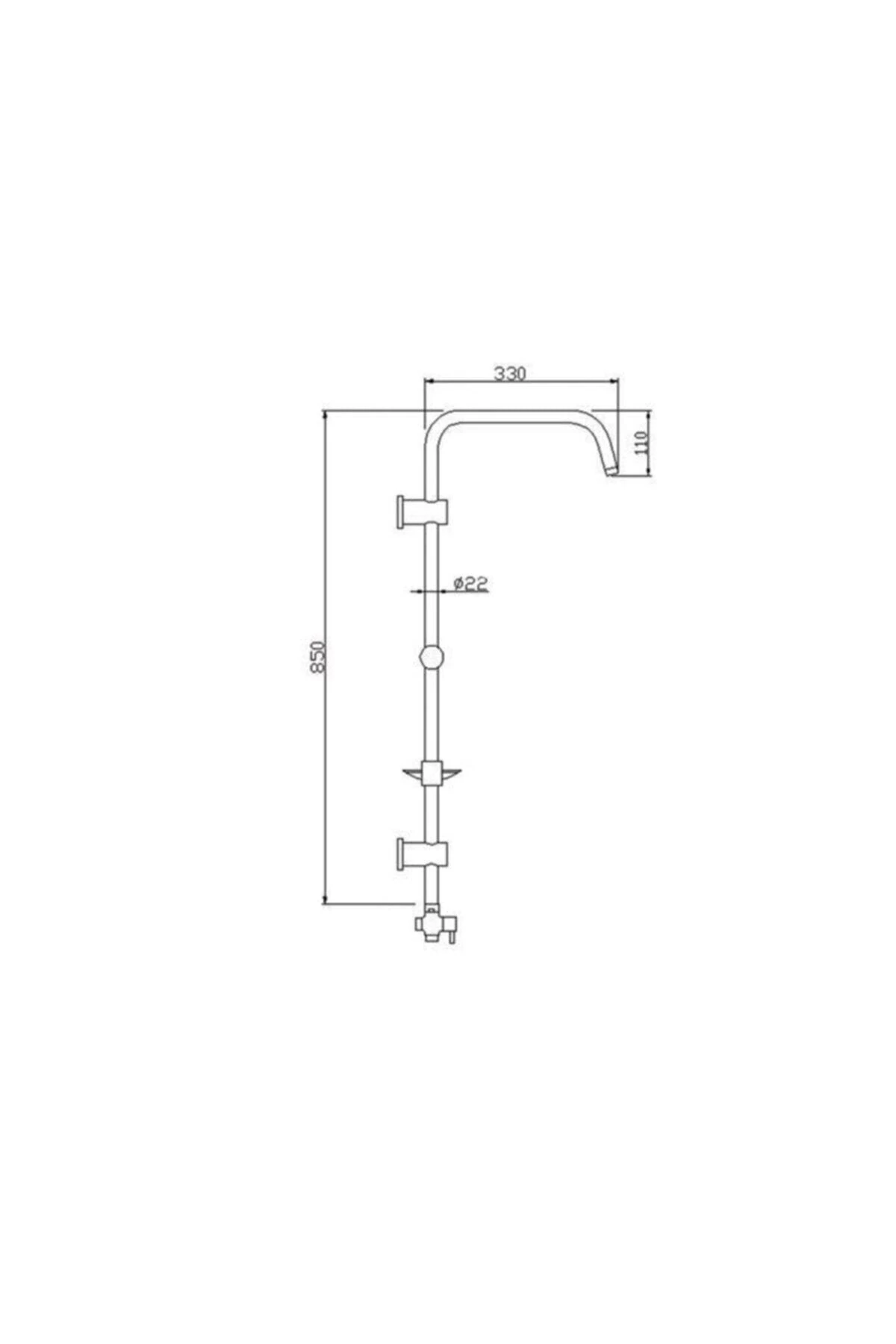 Rain Plus Tetra Sürgülü Banyo Duş Takımı Seti Paslanmaz Boru