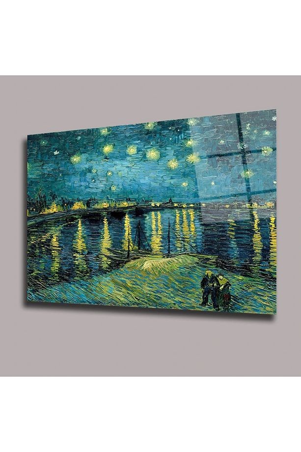 Yıldızlı Geceler -Vincent van Gogh Başyapıtlar Cam Tablo #PCT0570