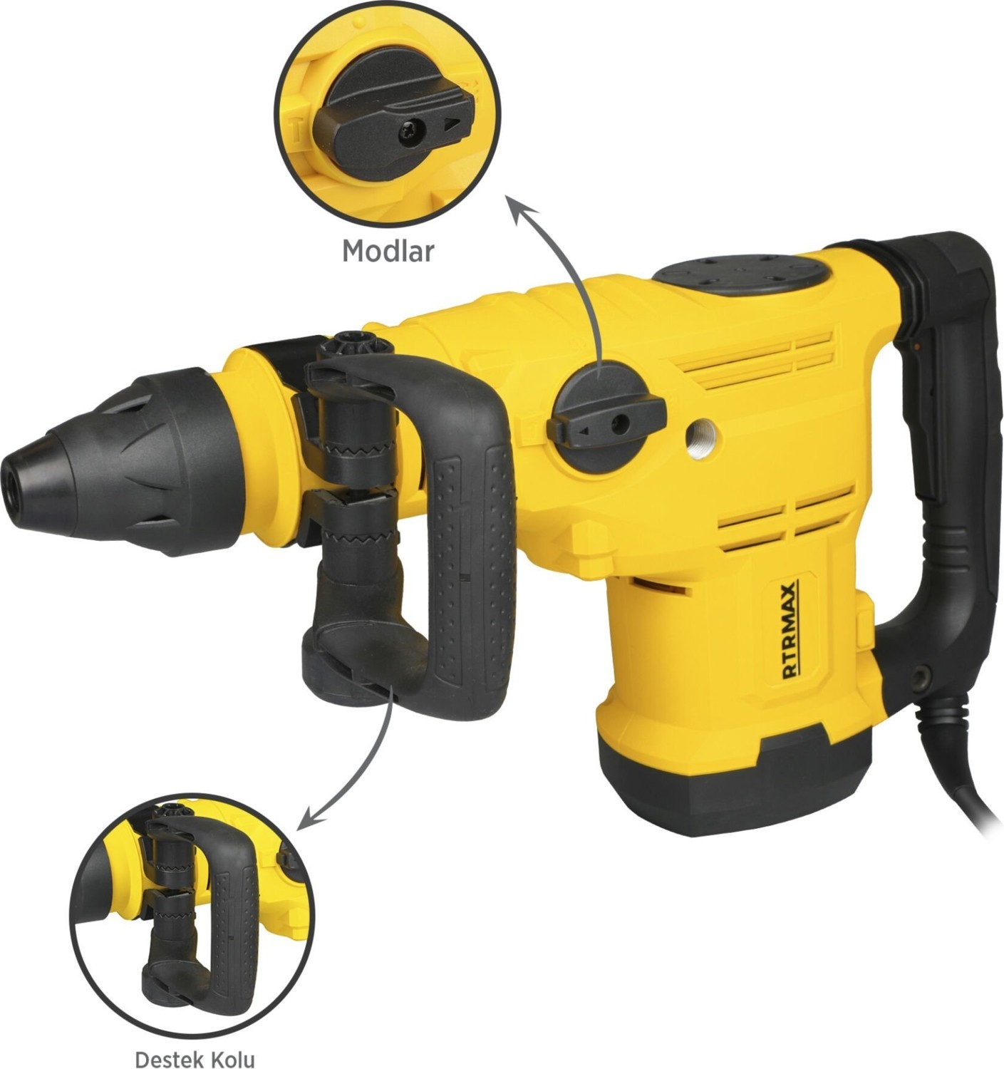RTM271 Elektropnömatik Sds Max Kırıcı ve Delici 1500 W 25 Jul 50 mm