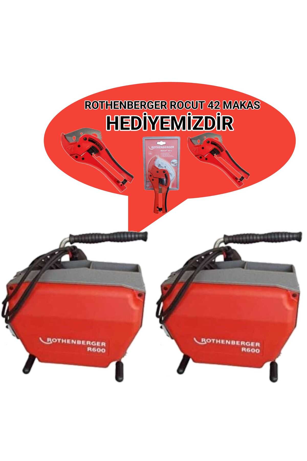 R600 Profesyonel Kanal Gider Açma Makinesi Hediyeli