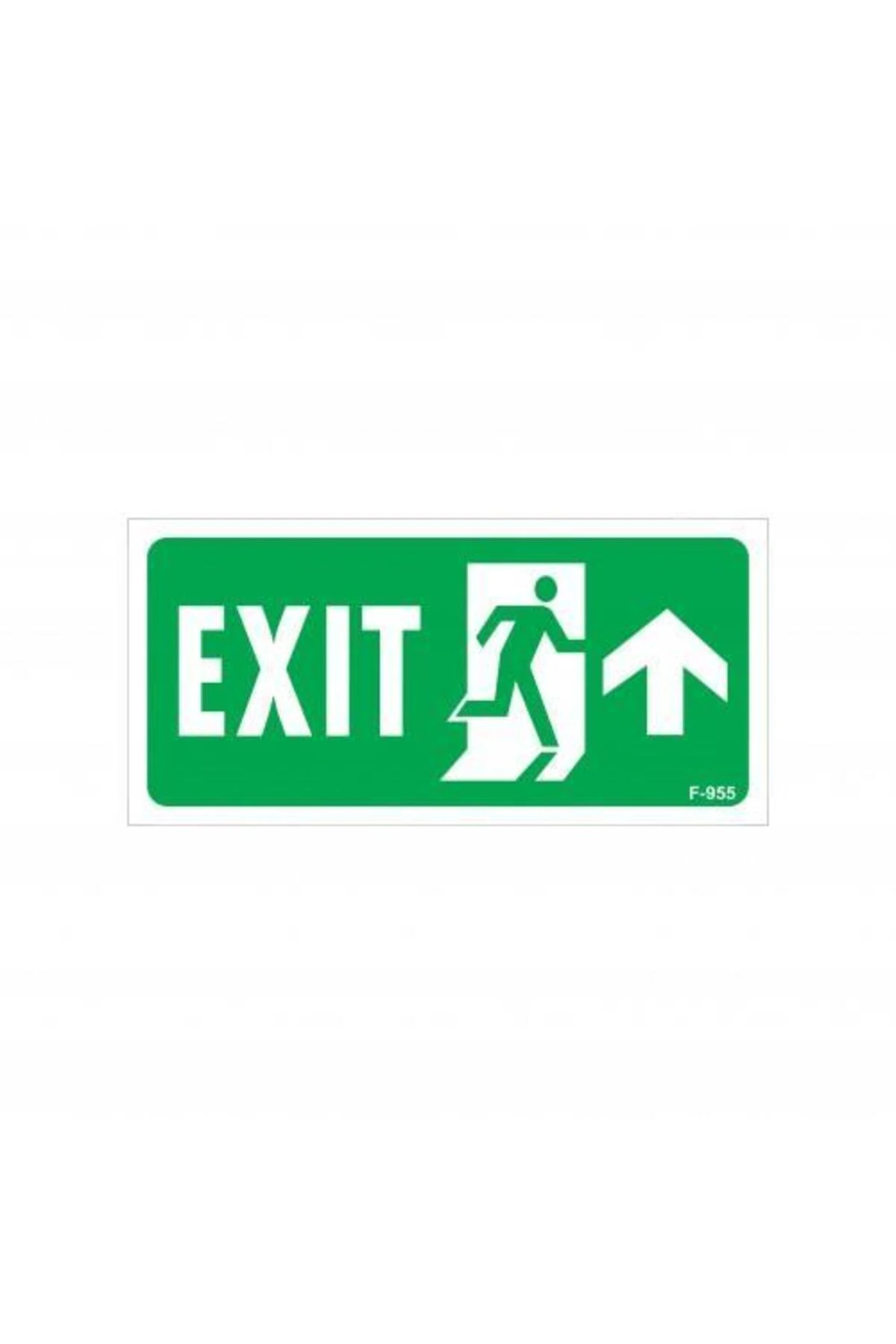 Exit Yukarı Sağ Ok İşaretli Uyarı Levhası 17,5x25 KOD:955