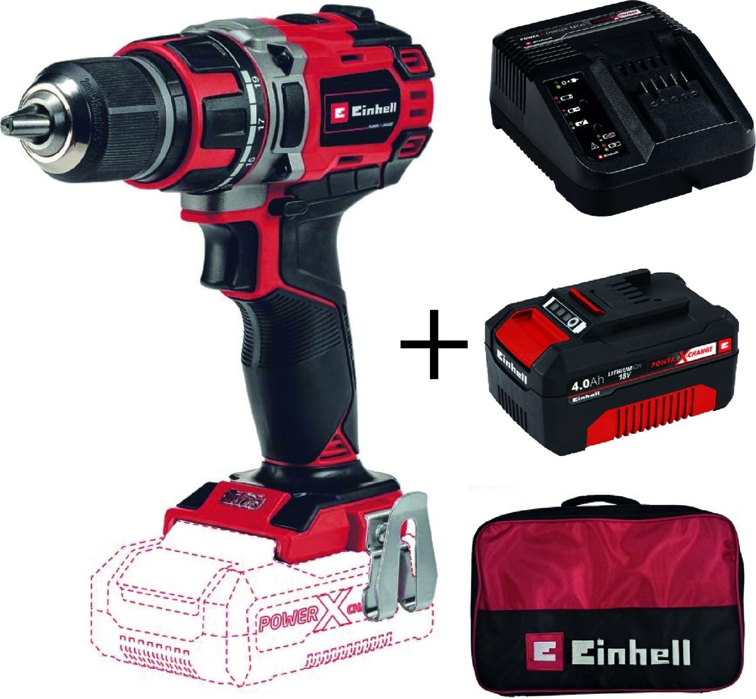 Te-Cd 18/50 Li Bl Akülü Vidalama + 4 Ah Starterkit + Bez Çanta