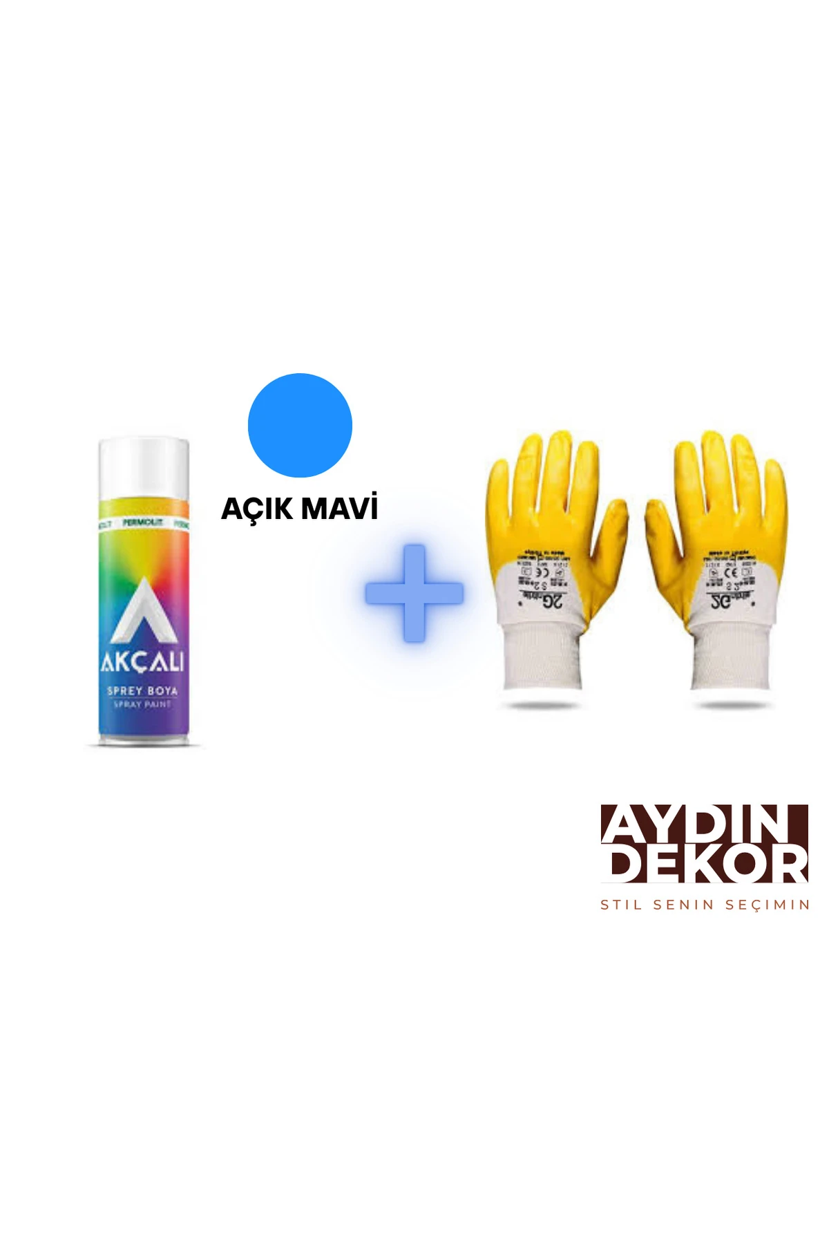 Sprey Boya Açık Mavi + Eldiven