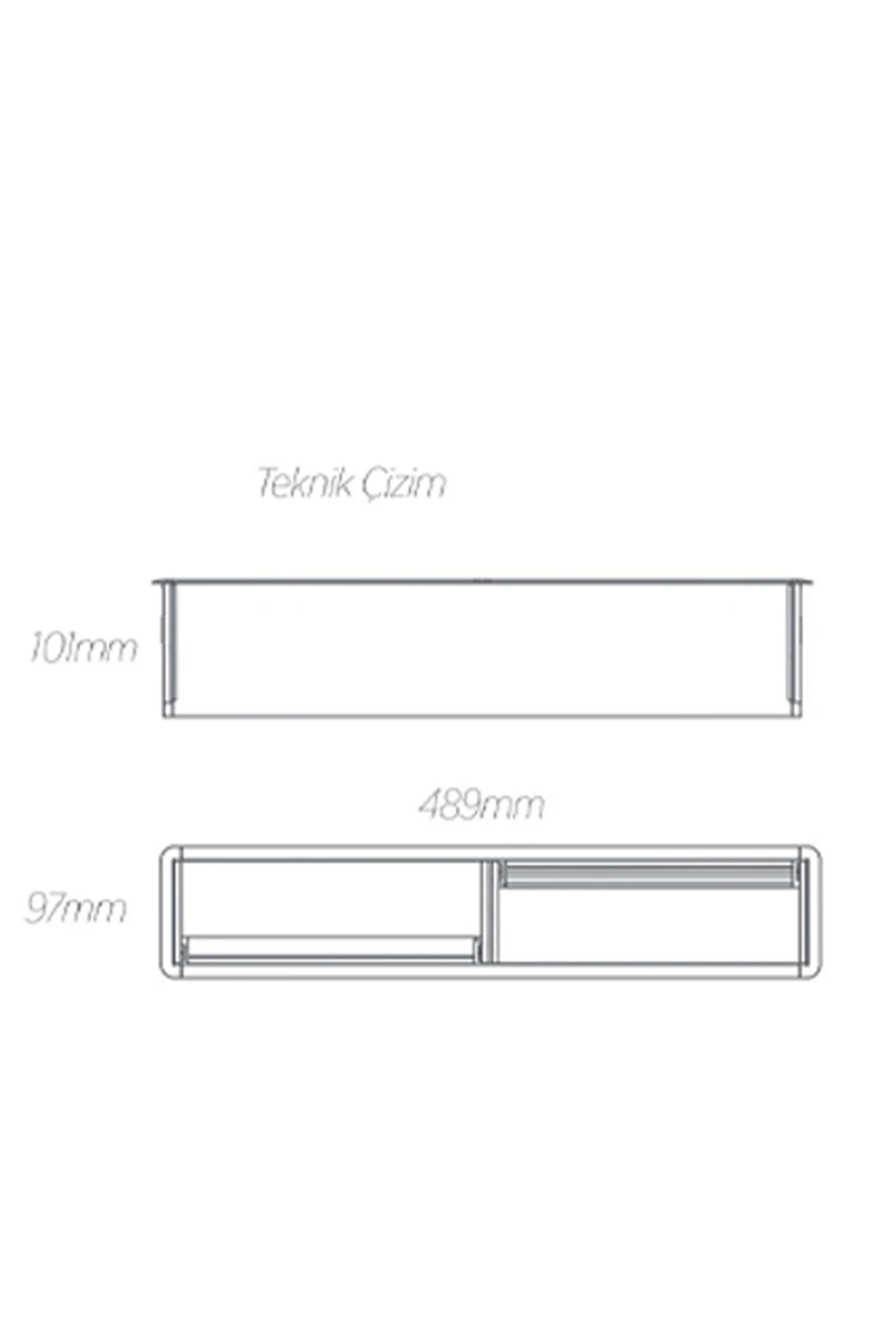 Masa Üstü Çift Taraflı Priz Kutusu Alüminyum 16 Modül