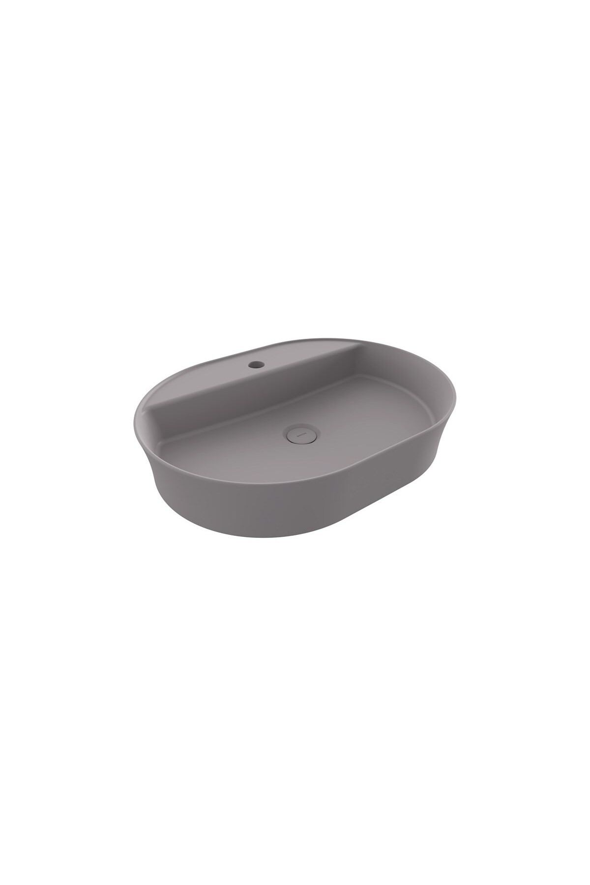 Sottile Slim 60 cm Oval Mat Gri Tezgah Üstü Lavabo 1600-006-0126